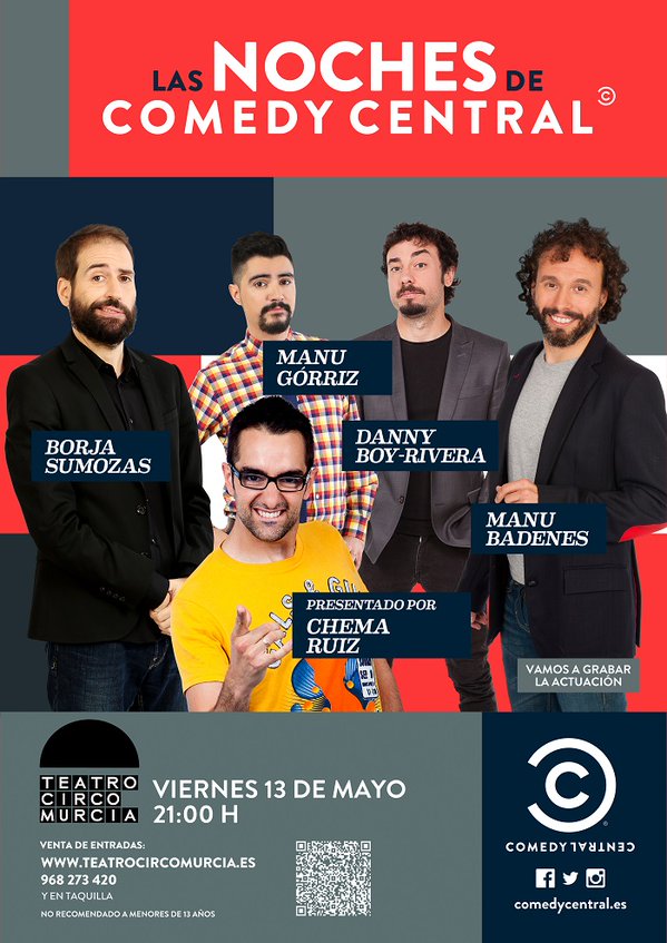 Cartel de 'Las Noches de Comedy Central en Murcia'