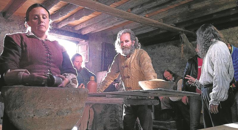 Mauro Muñiz de Urquiza en el rodaje de 'Conquistadores: Adventum' (Foto: El Periódico de Extremadura)